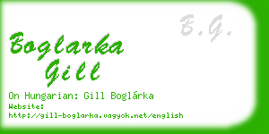 boglarka gill business card
